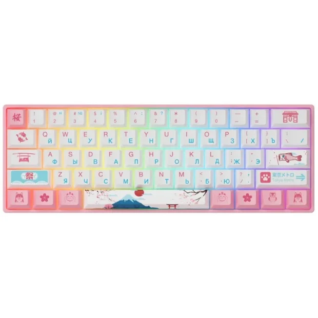 Клавиатура Akko 3061 World Tour Tokyo R2 (Akko CS Jelly Pink)